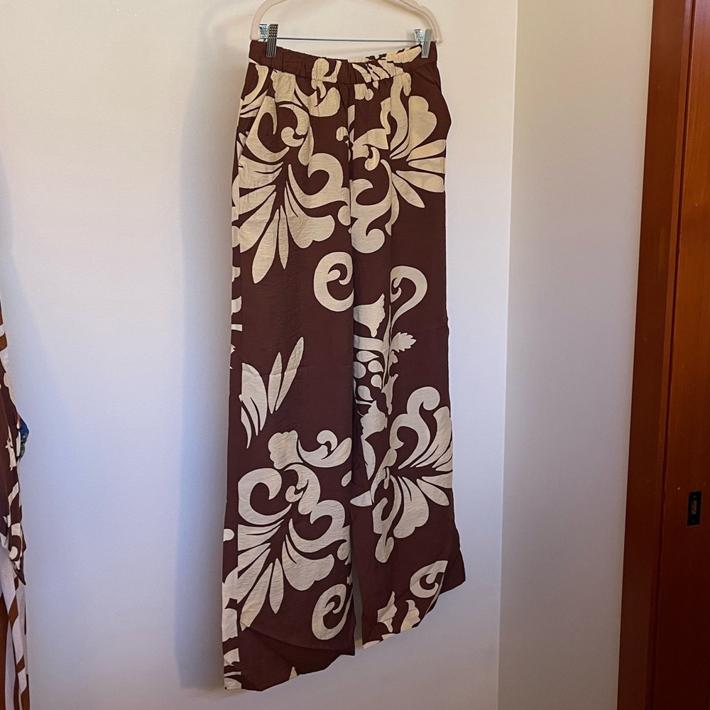 Mango Wide-Leg Printed Pants XL - Picture 6 of 8